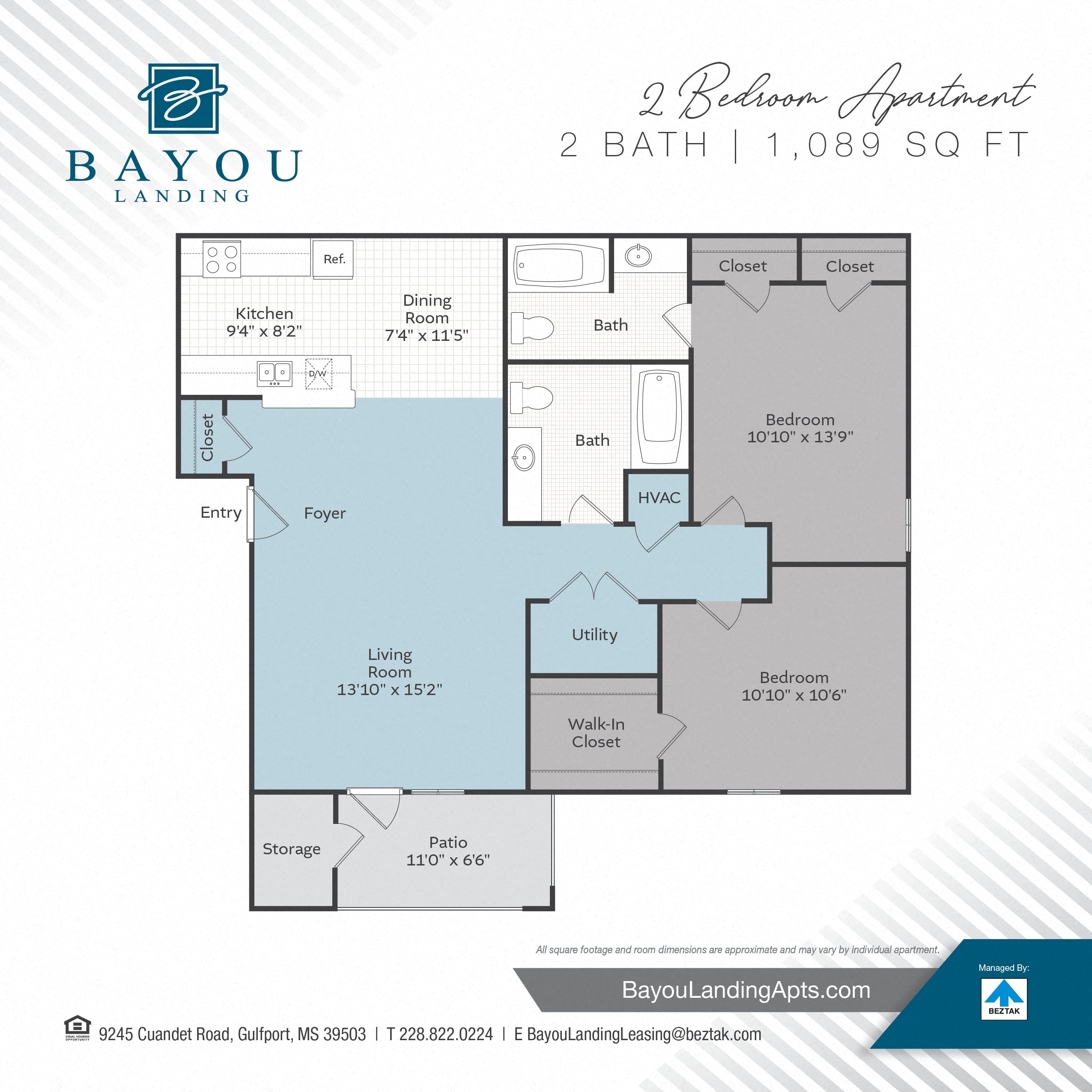 2 Bedroom floor plan